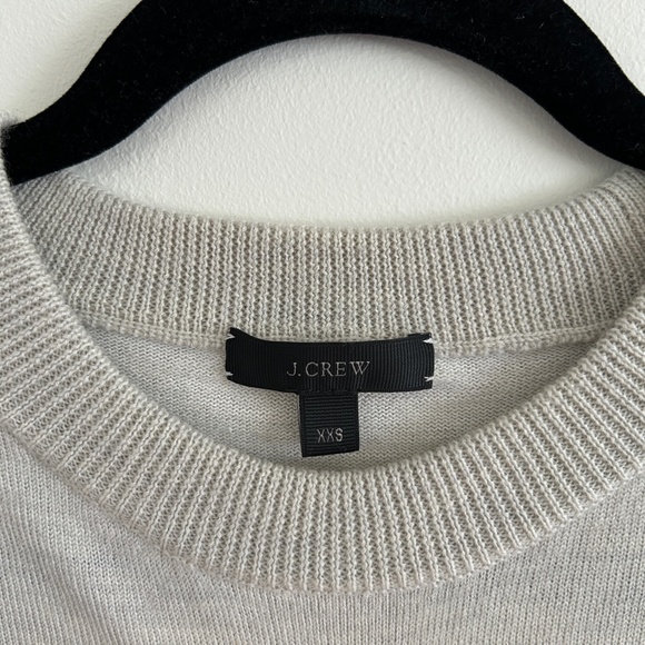 J. Crew Merino Wool Sweater Grey Tunic Crew Neck Long Sleeve Size XXS - Picture 3 of 8